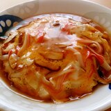 なんちゃってかに玉甘酢あんかけ丼